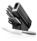 Ninja StaySharp Set 14 Coltelli in Acciaio Inox, Ceppo in Legno Antracite e Affilacoltelli Integrato, K62014EUUK