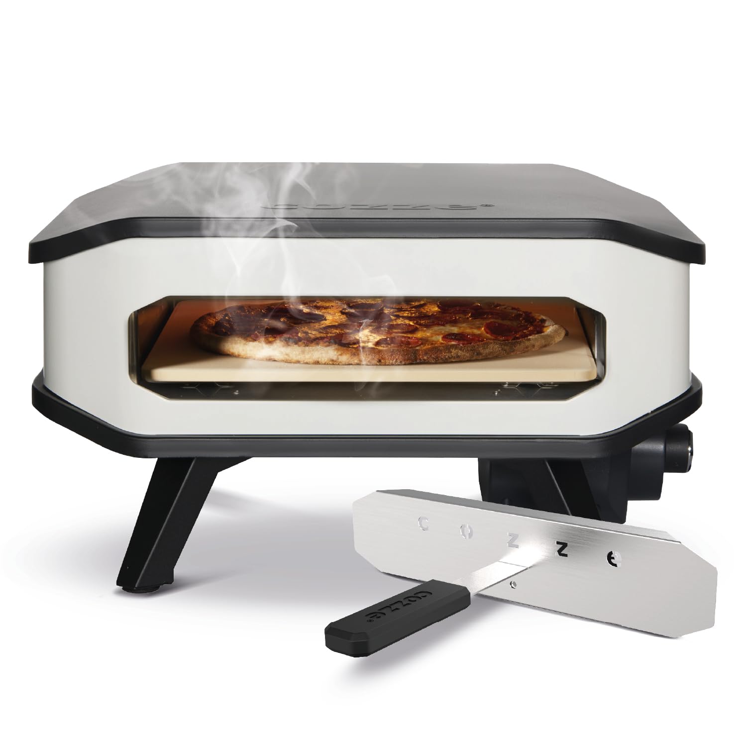 Cozze#174; | Forno per Pizza Elettrico 13" con Sportello Frontale | 230V | Pietra Cordierite Inclusa | Termometro Digitale | LED | Fino a 450°C