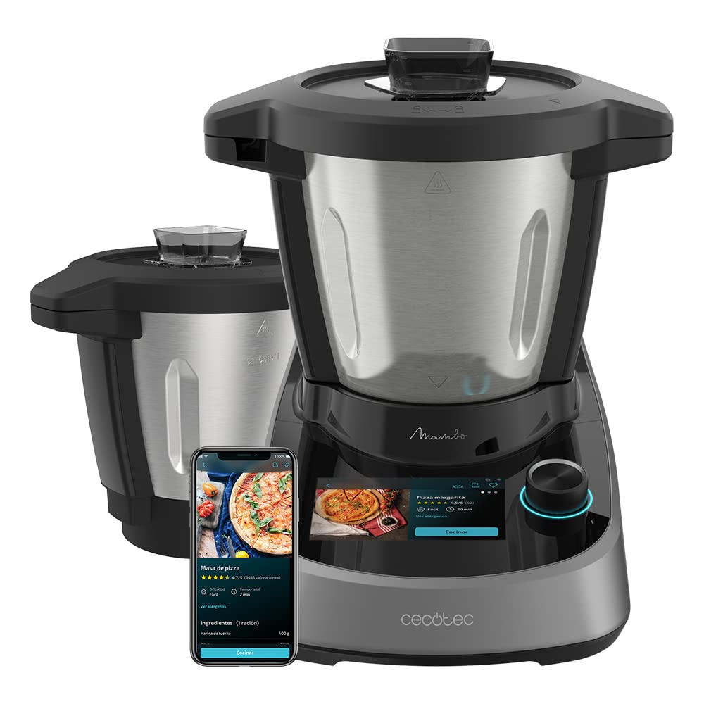 Cecotec Robot di Cucina Multifunzione Mambo Touch con Caraffa Habana. 1600 W, 37 Funzioni, Schermo TFT da 5" con Ricettario, APP, Bilancia e Caraffa in acciaio inox, 3,3 litri
