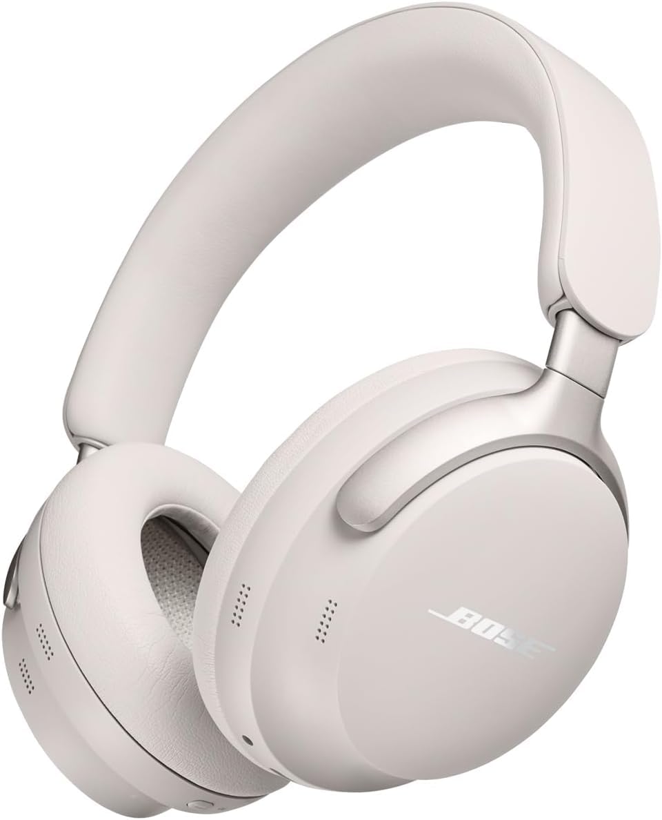 Bose QuietComfort Ultra Headphones Cuffie Wireless Bluetooth con Cancellazione del Rumore, Audio Spaziale e Microfono, Modello Over-ear con Durata della Batteria Fino a 24 ore, Bianco Fumo