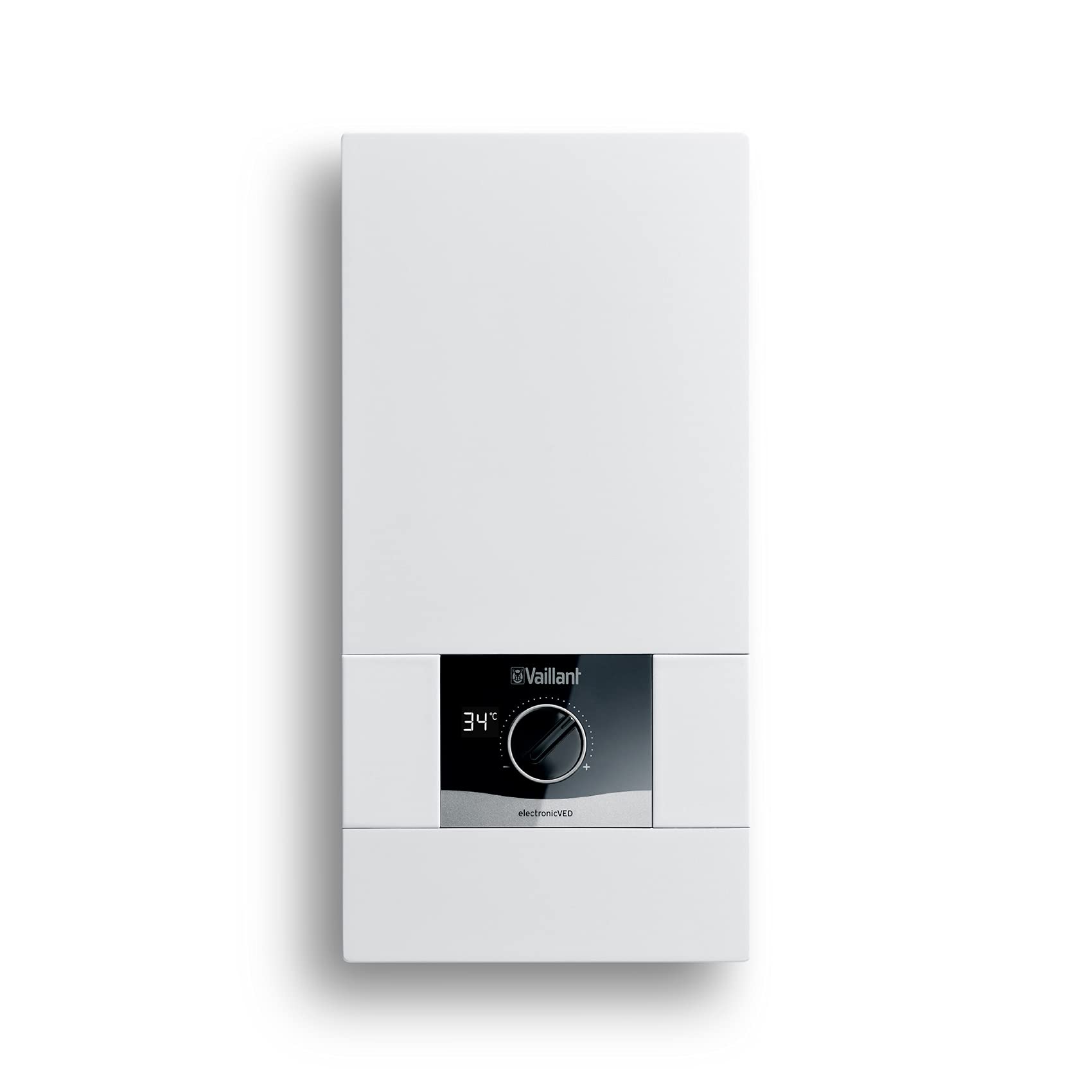 Vaillant 0010023778 - Scaldabagno elettronico VED E 21/8, resistente alla pressione, 21 kW, 400 V, temperatura di uscita precisa, regolazione continua, display digitale, classe energetica A