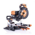 Evolution Power Tools R255SMS-DB+ Troncatrice Radiale Scorrevole Doppio Smusso 255 mm con Pacchetto Plus, sega radiale, tronctrice, troncatrice per ferro, troncatrice combinata per legno, 230 V