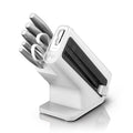 Ninja Set 6 Pezzi, Coltelli, Forbici, Affilacoltelli Integrato Ninja Foodi StaySharp, Coltello da chef, per affettare, da pane, multiuso, spelucchino, forbici da cucina, Bianco K62006EUWH