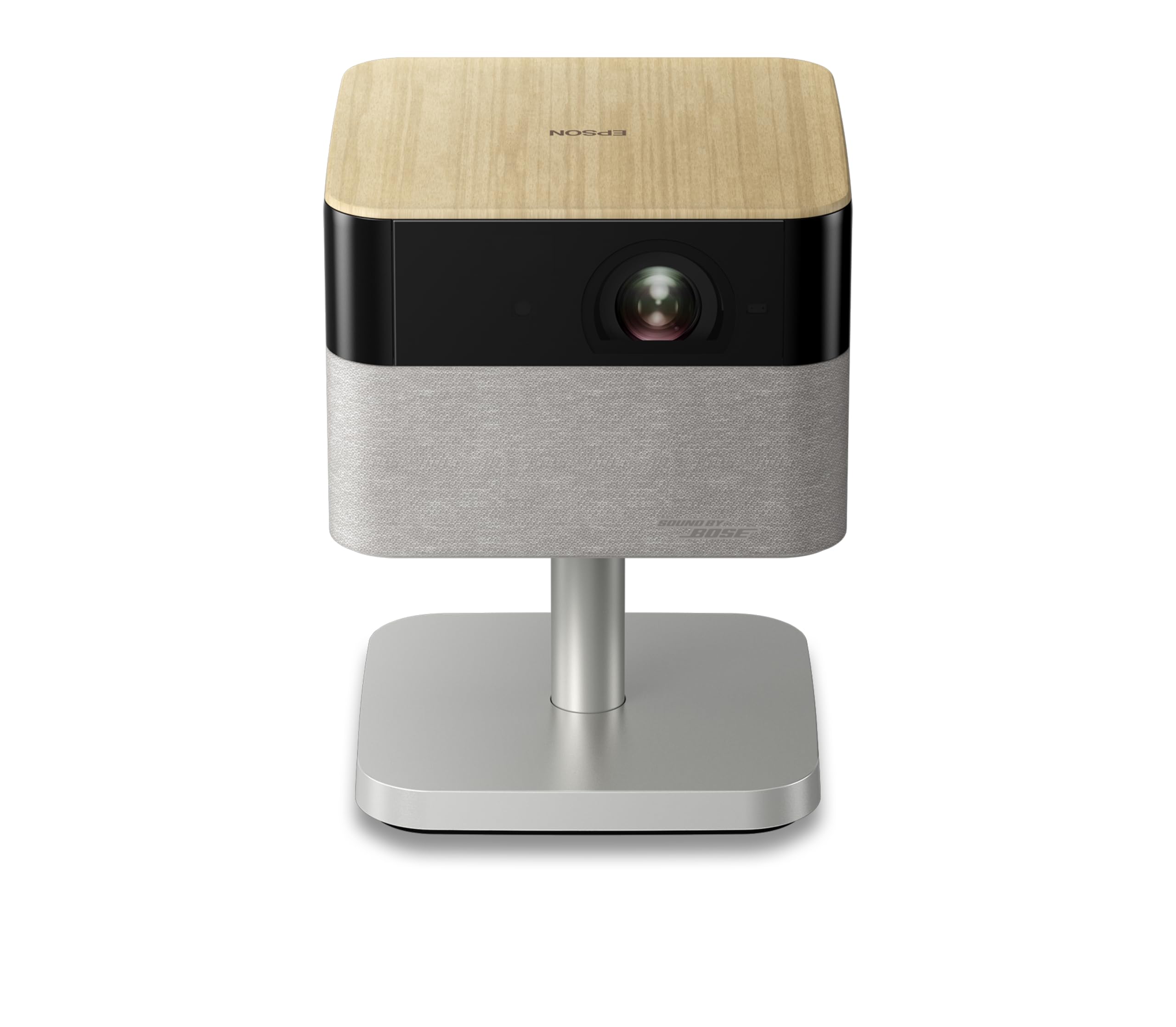 Epson Lifestudio Flex EF-72 Oak, videoproiettore portatile smart, Sound by Bose, Google TV, 4k Pro-UHD, supporto regolabile, uso interno/esterno, garanzia di 5 anni*