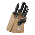 ZWILLING Ceppo di coltelli, 7 pezzi, Ceppo in bambù, Coltelli e forbici in acciaio inox speciale/Impugnature in plastica, Professional S
