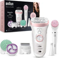 Braun Silk-épil 9 Beauty Set Deluxe 9-995 Epilatore Donna 9-In-1 WetDry Senza Fili– Con Rasoio, Pulizia Viso Esfoliazione Corpo