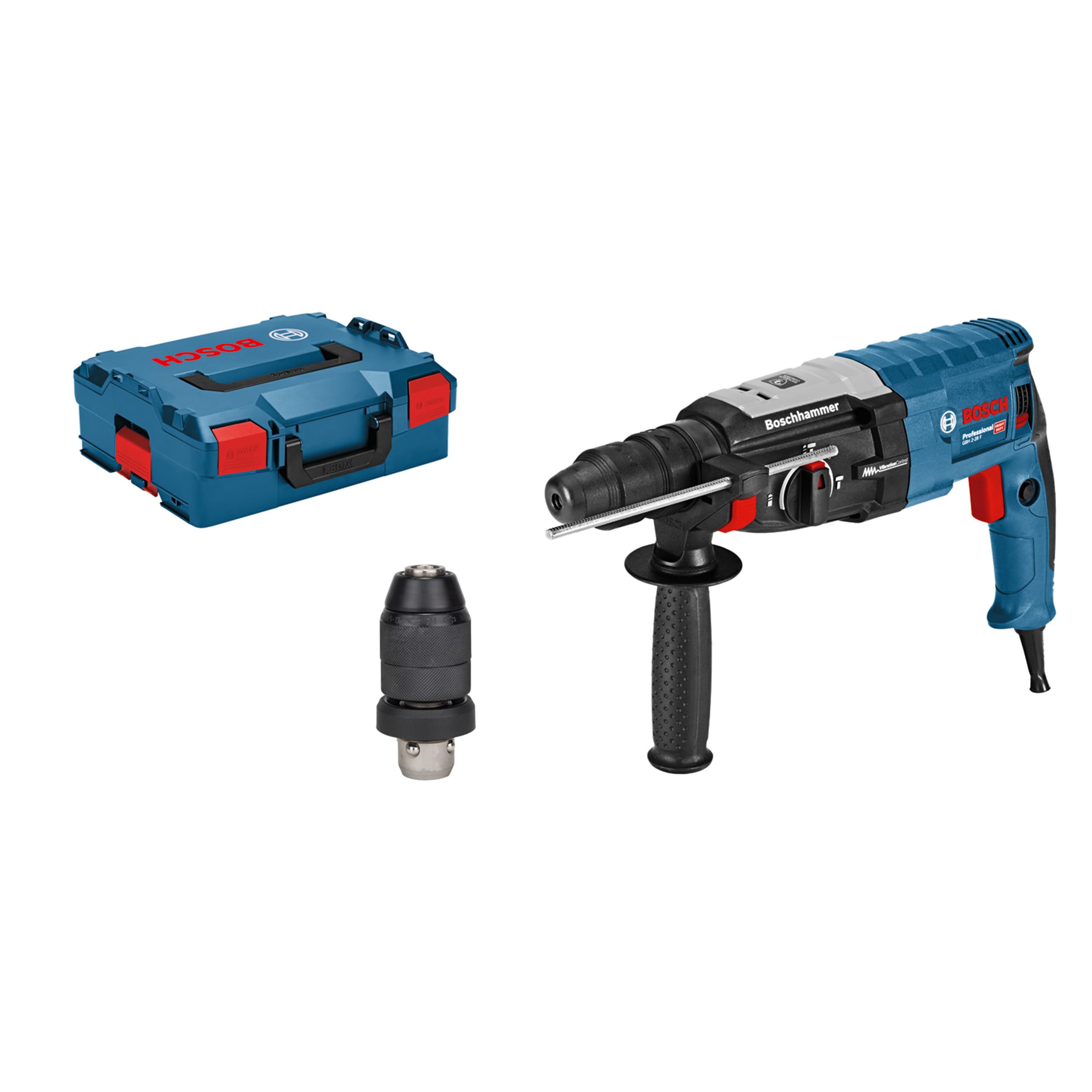 Bosch Professional 0611267601 Perforatore con Attacco Sds Plus Gbh 2-28 F, Mandrino Autoserrante 13 mm, Portautensili, Panno Macchina, in L-Boxx, 880 W, Edizione Standard