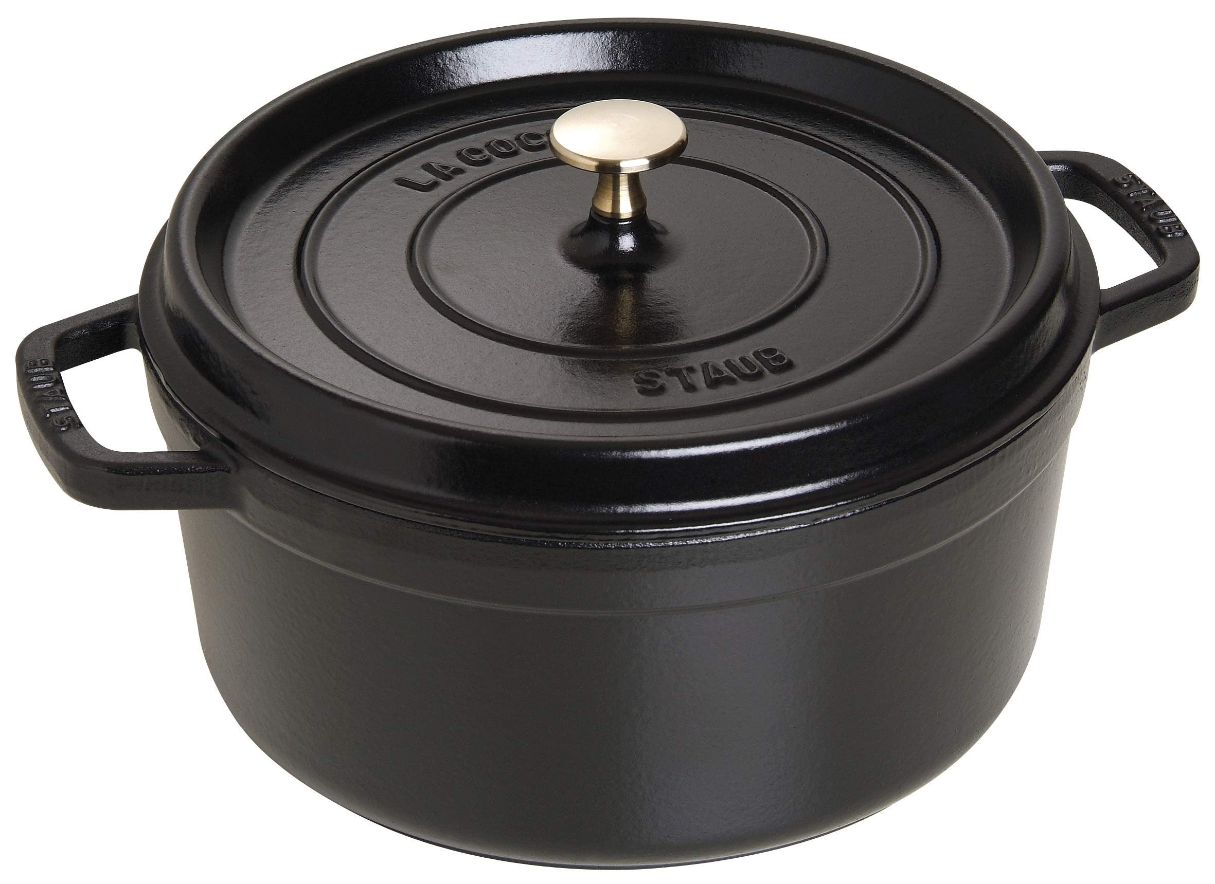 STAUB Round Cocotte, Nero, Hierro Fundido de 26 cm